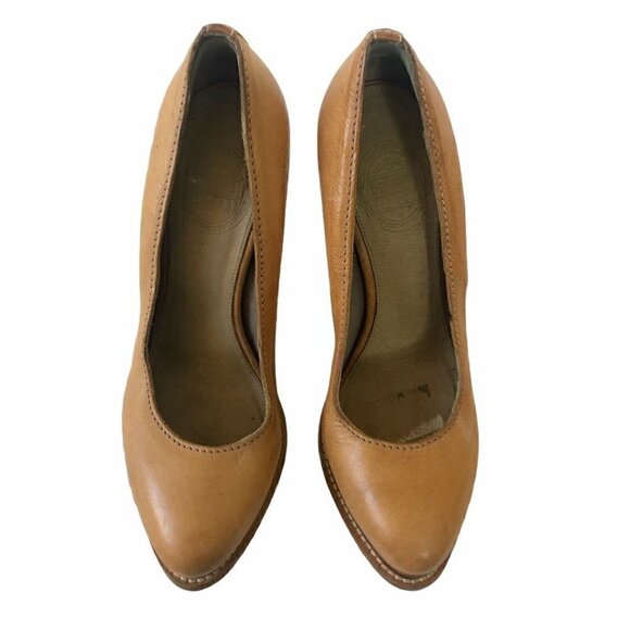 ACNE STUDIOS Melrose Tan Leather Platform Heels 39 - Picture 2 of 12